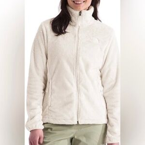 The North Face Women’s Osito Silken Raschel Fleece Jacket White Dune Size M